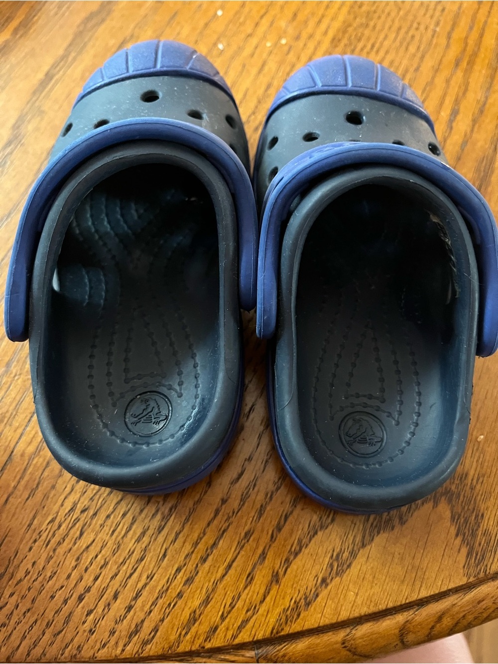 Kids Navy Blue Bump It Clog Shoes size C6 - Picture 4 of 5